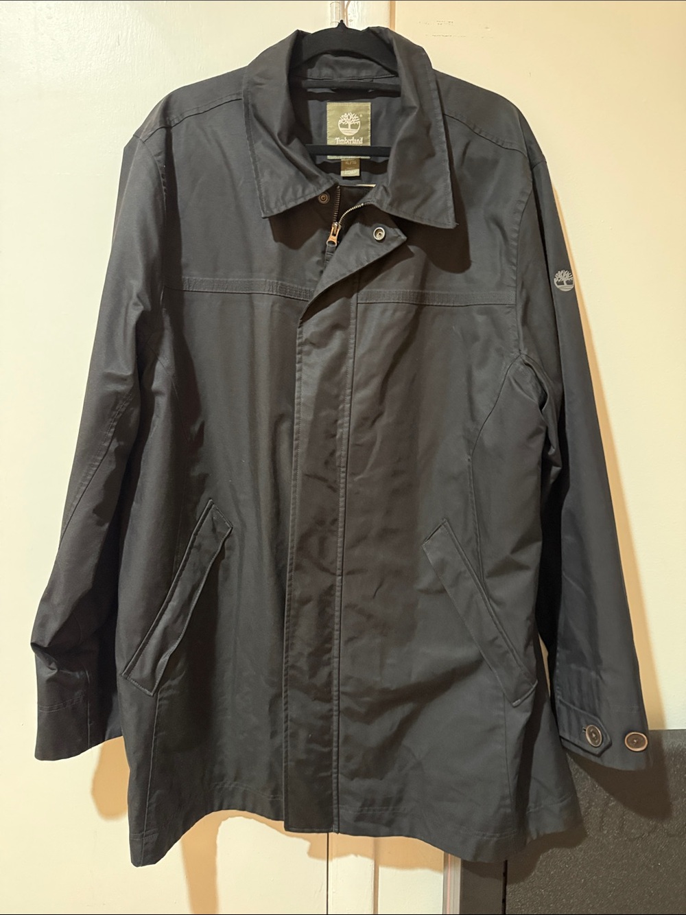 Timberland Men's Dark Black Trench Coat